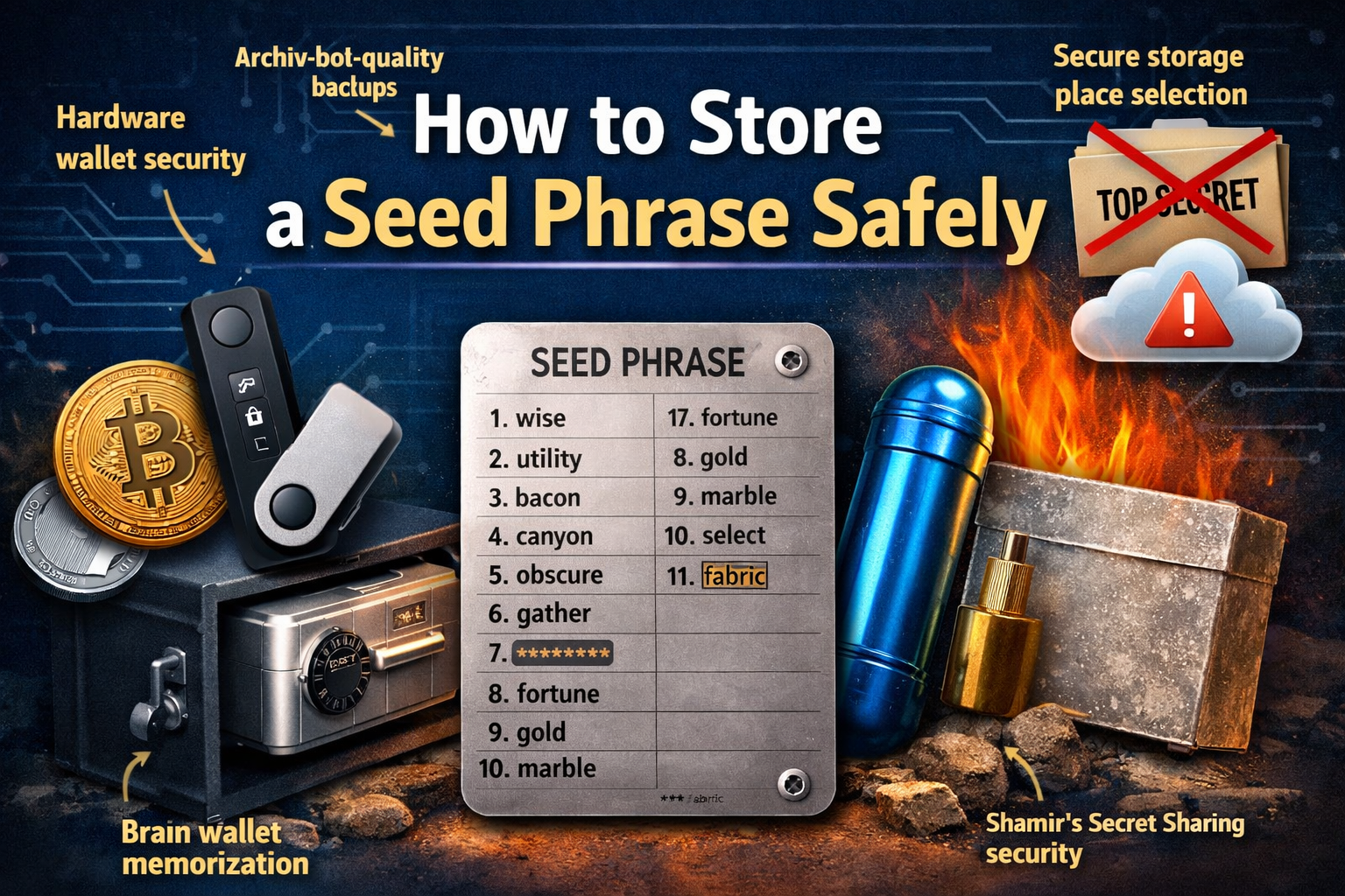 How to Store a Seed Phrase Safely